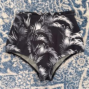 Billabong Surf Capsule High Waste Surf Bottoms Palm Black White Neoprene 6
